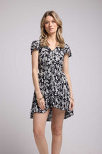 Robe Courte Manches Courtes - Noir