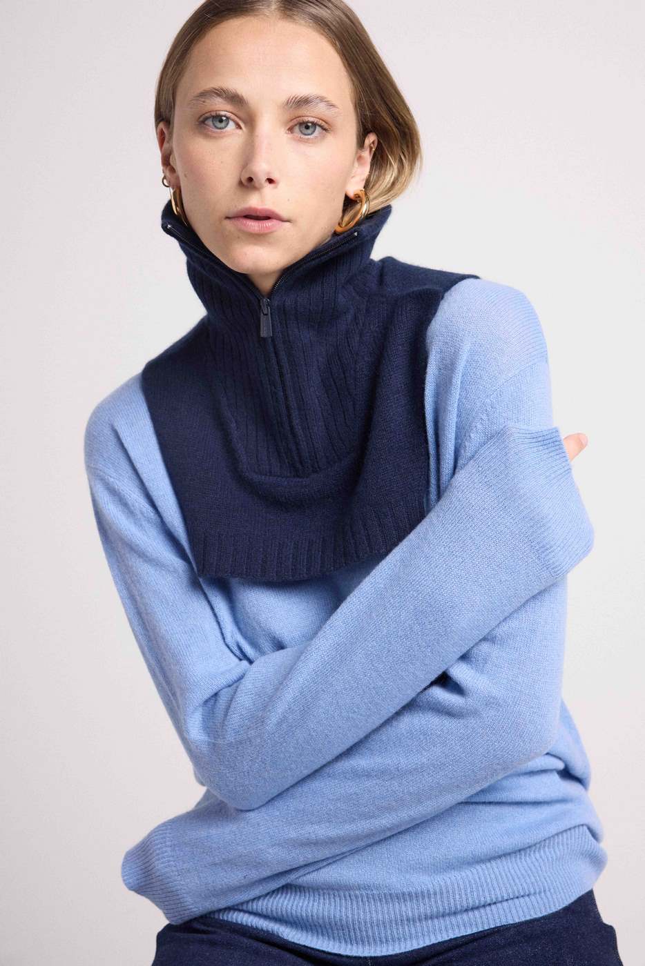 Cuello Camionero Louise - Azul Marino