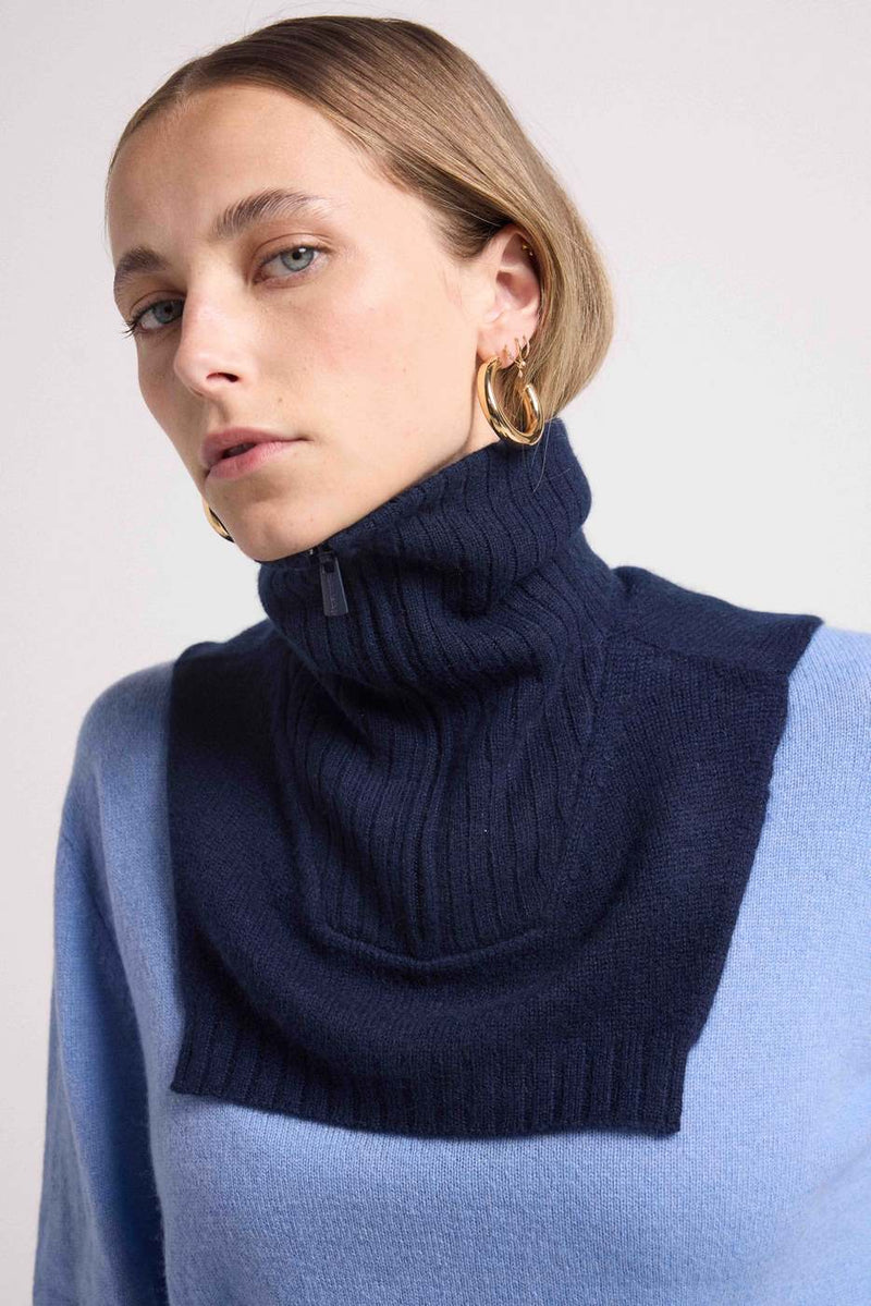 Louise Camionneur Collar - Navy - 100% Oeko-Tex Cashmere - Mixed