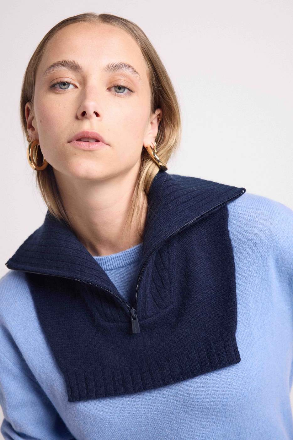 Cuello Camionero Louise - Azul Marino