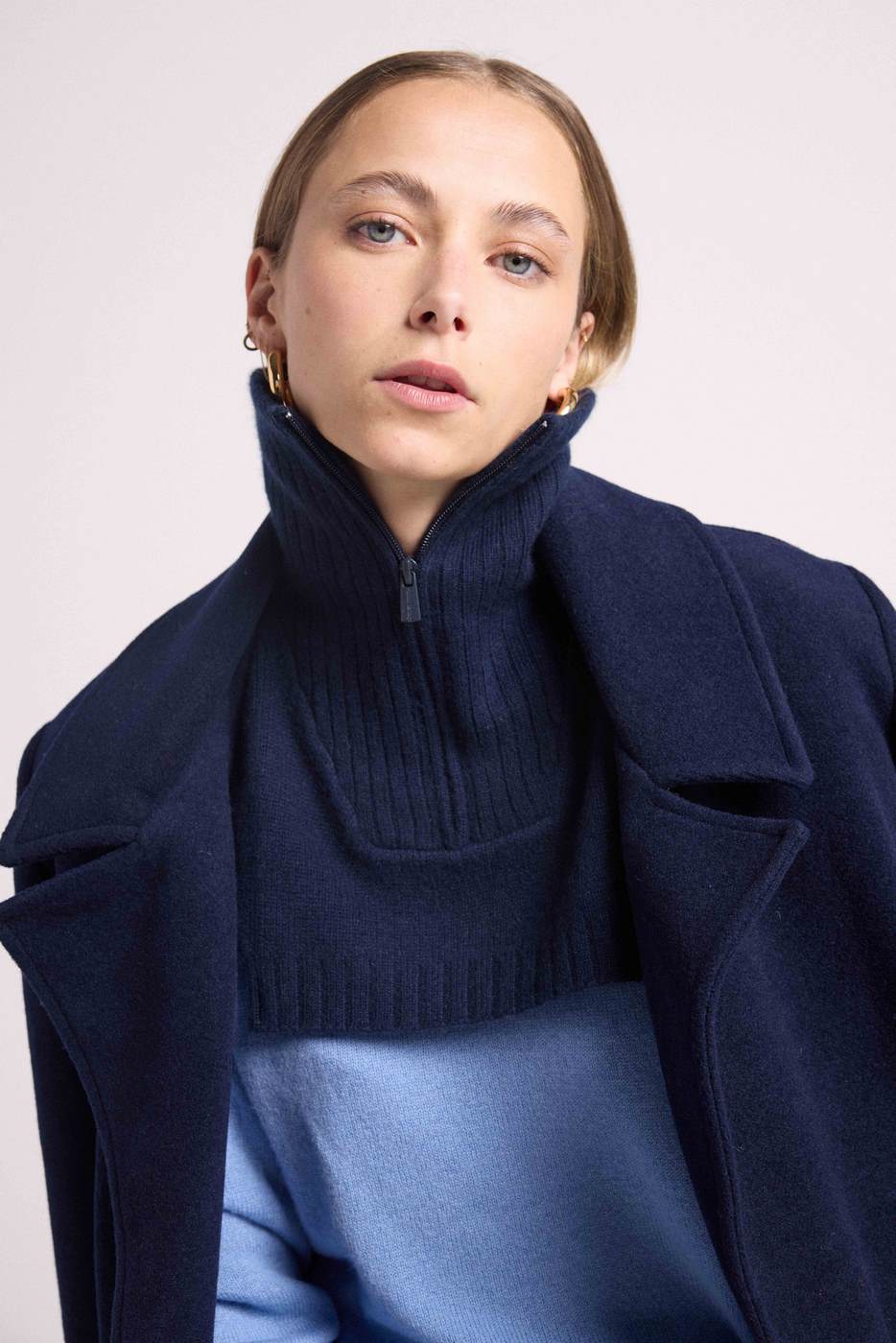 Cuello Camionero Louise - Azul Marino
