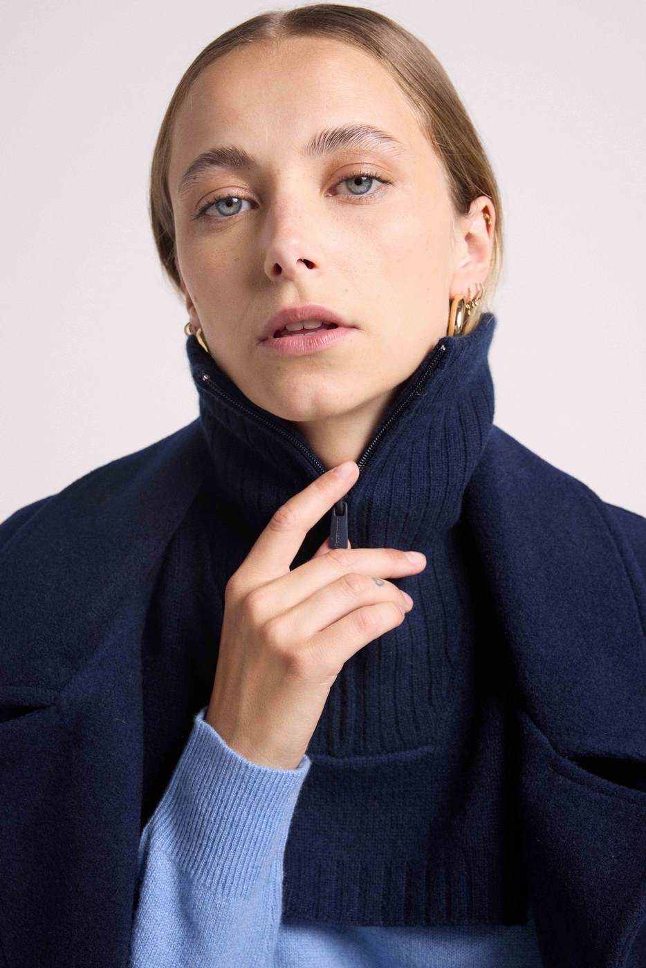 Cuello Camionero Louise - Azul Marino