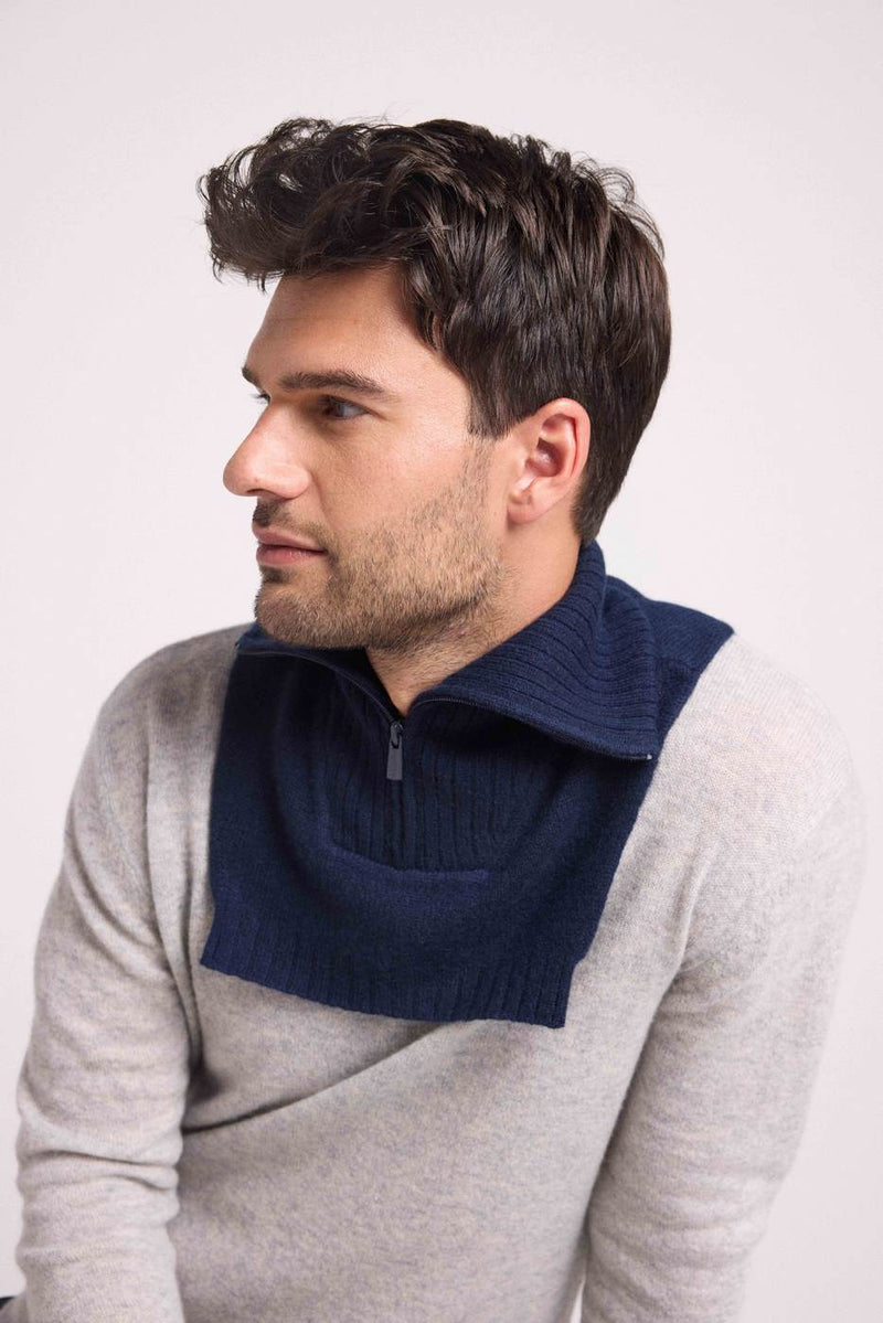 Louise Camionneur Collar - Navy - 100% Oeko-Tex Cashmere - Mixed