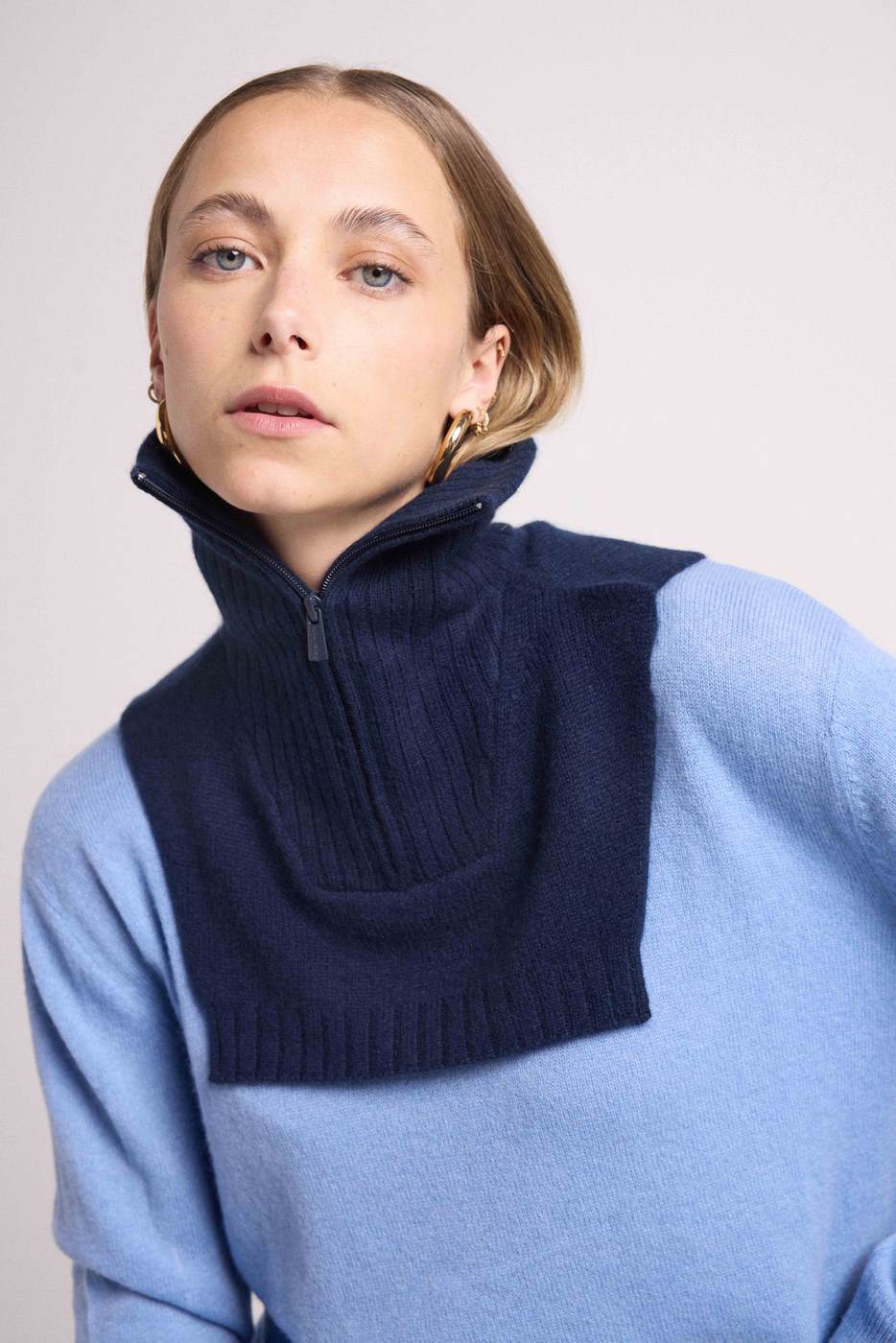 Cuello Camionero Louise - Azul Marino