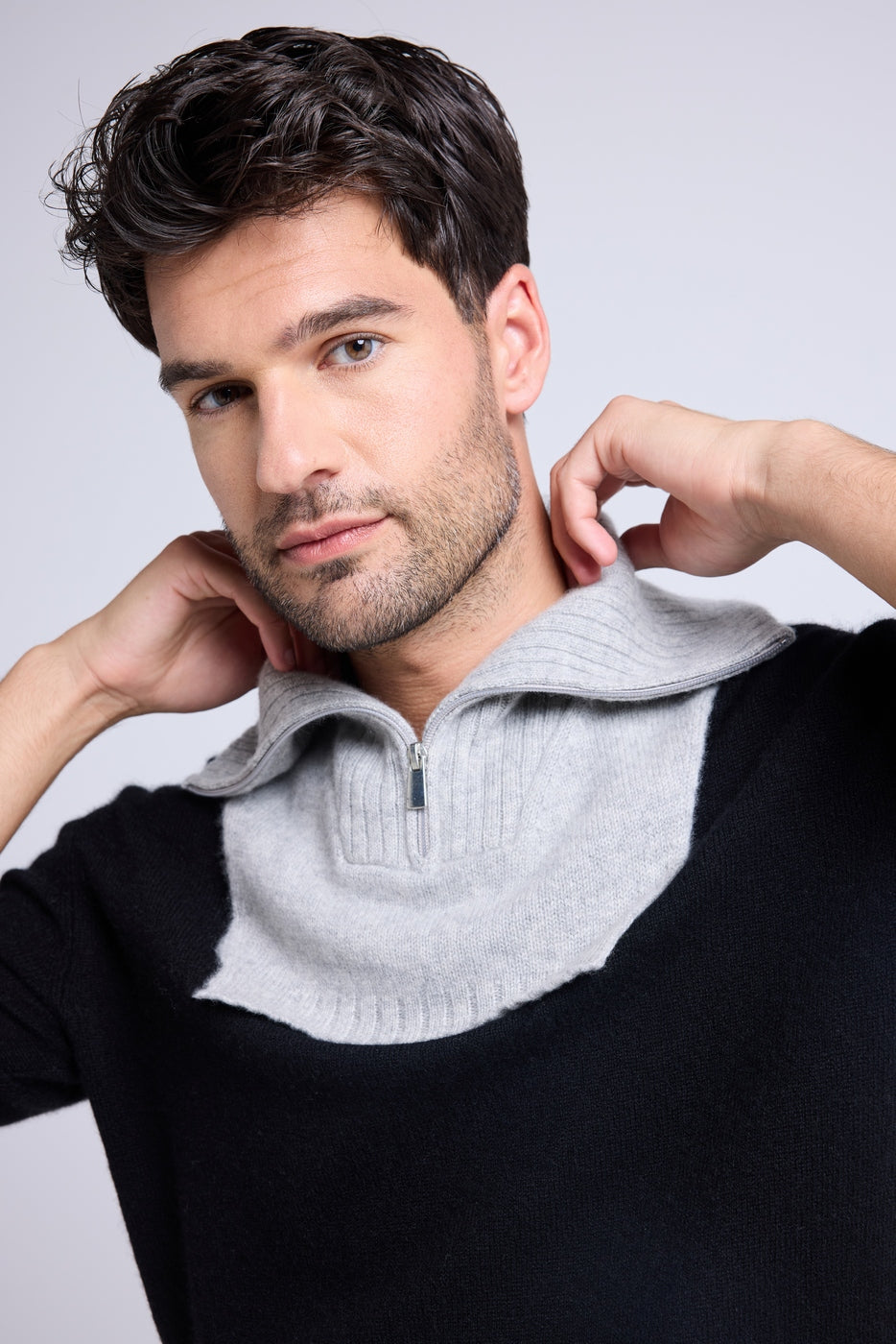 Collo Con Zip Louise - Grigio Chiaro
