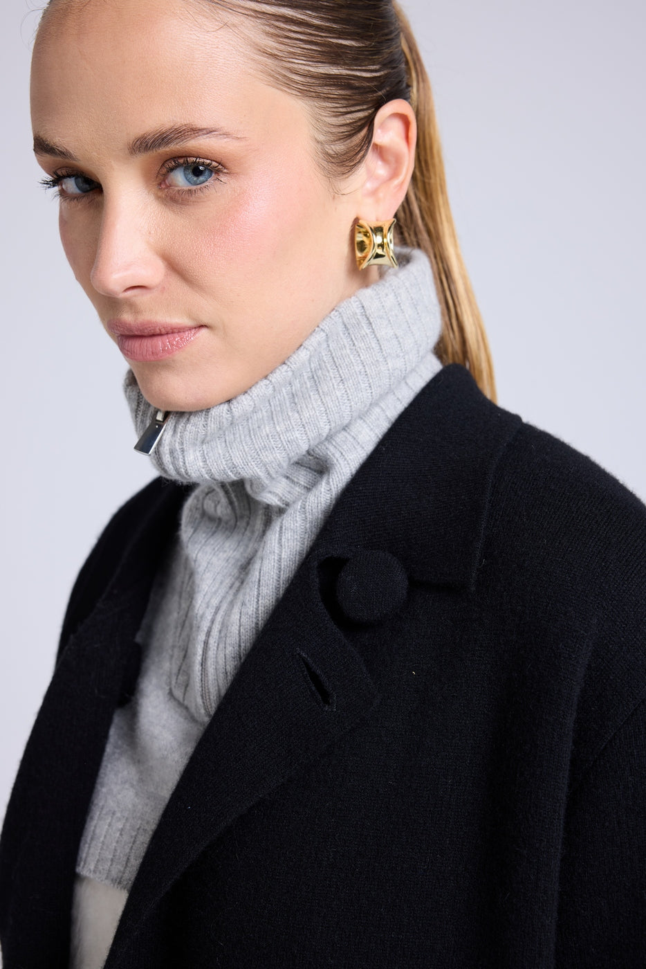 Collo Con Zip Louise - Grigio Chiaro