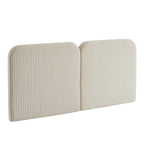 Louison - Cabecero De Cama - Tela De Lino A Rayas - Blanco Y Beige