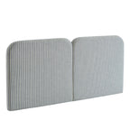 Louison - Headboard - Striped Linen Fabric - White and Blue