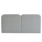 Louison - Headboard - Striped Linen Fabric - White and Blue