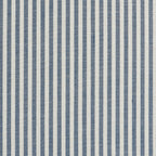 Louison - Headboard - Striped Linen Fabric - White and Blue