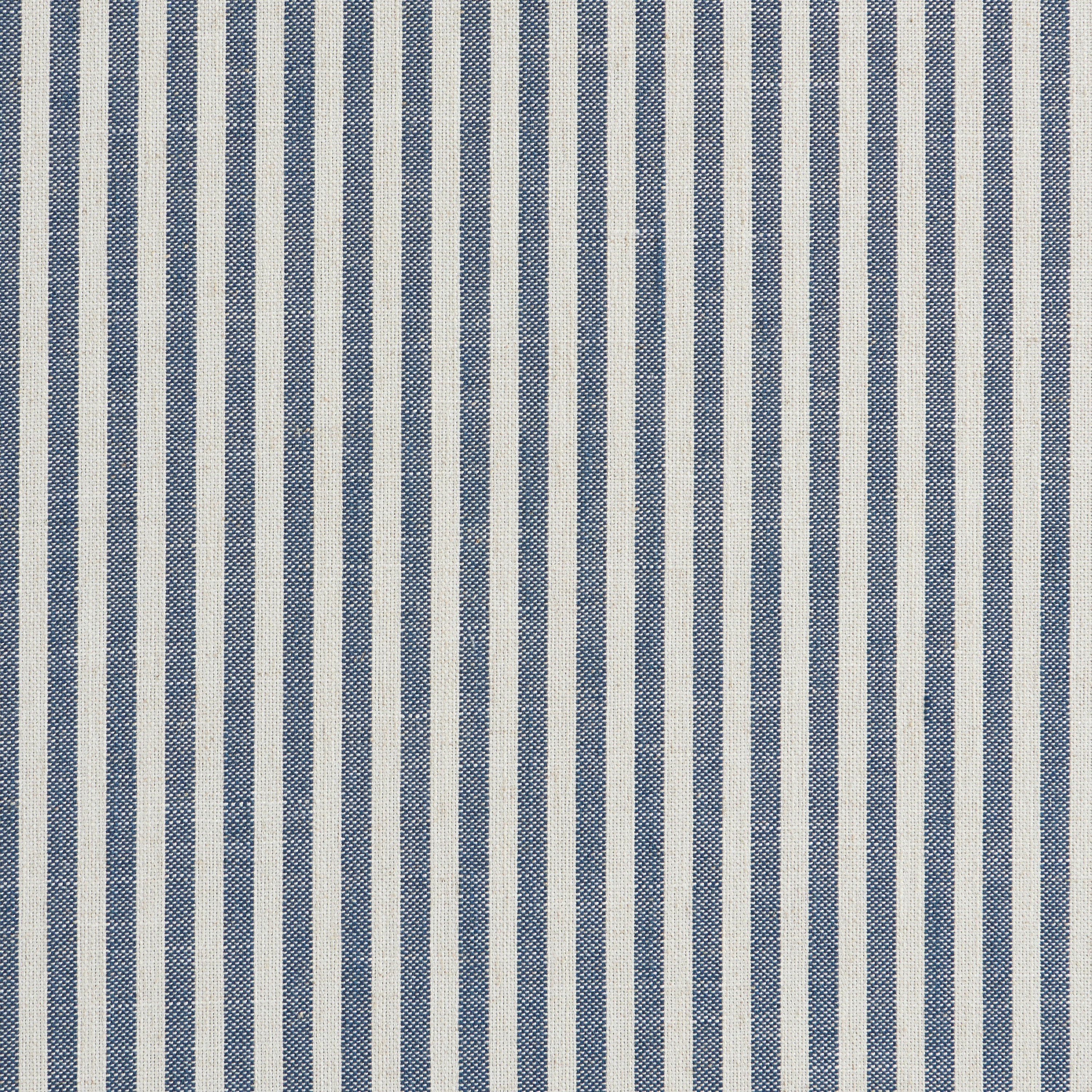 Louison - Headboard - Striped Linen Fabric - White and Blue