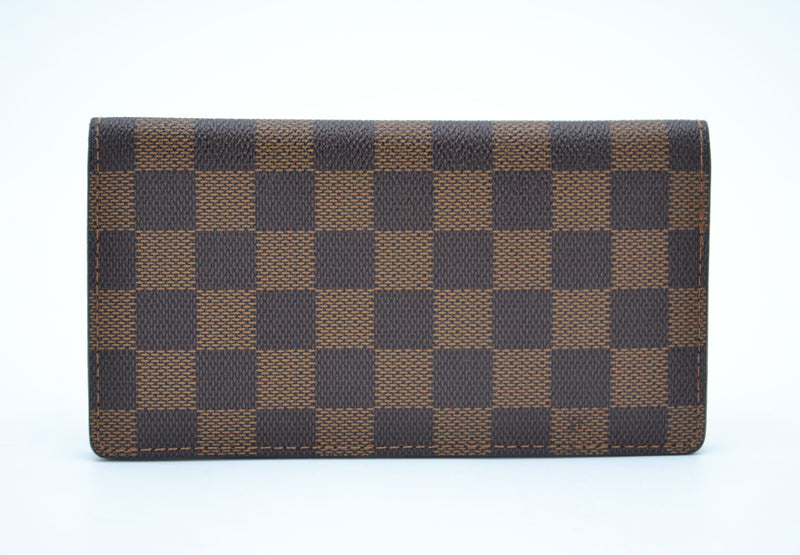Cartera Louis Vuitton de lona revestida Damier Ebene