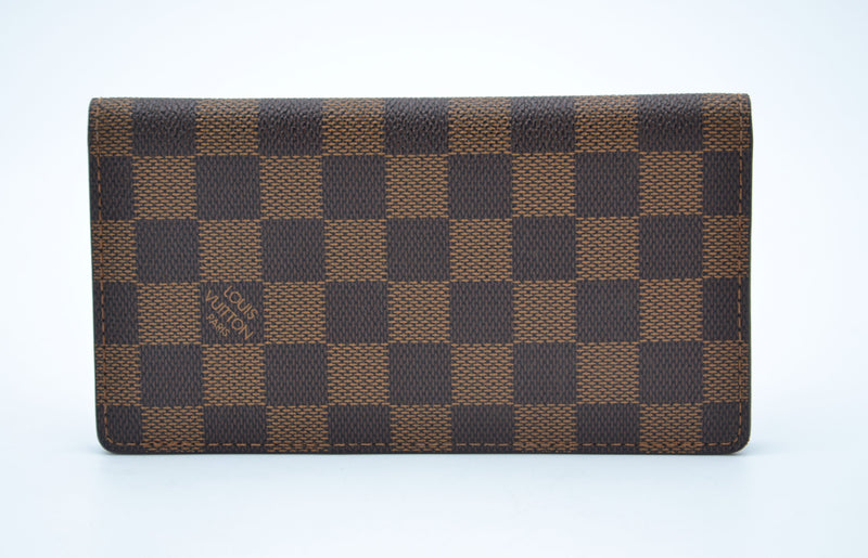 Cartera Louis Vuitton de lona revestida Damier Ebene