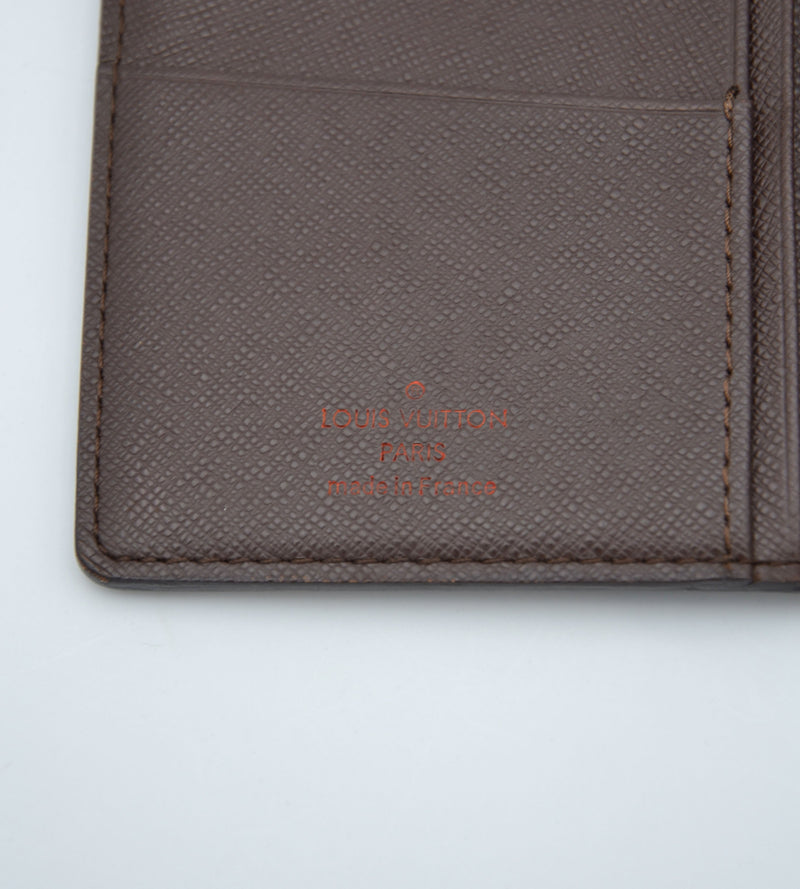 Cartera Louis Vuitton de lona revestida Damier Ebene