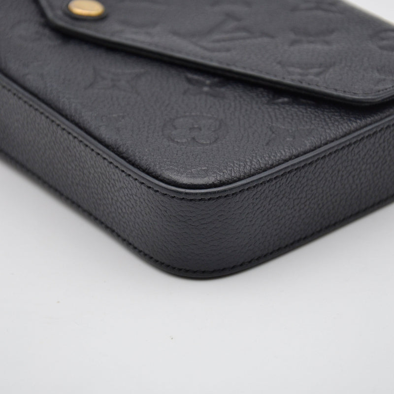 Louis Vuitton Félicie Empreinte Pochette Negro