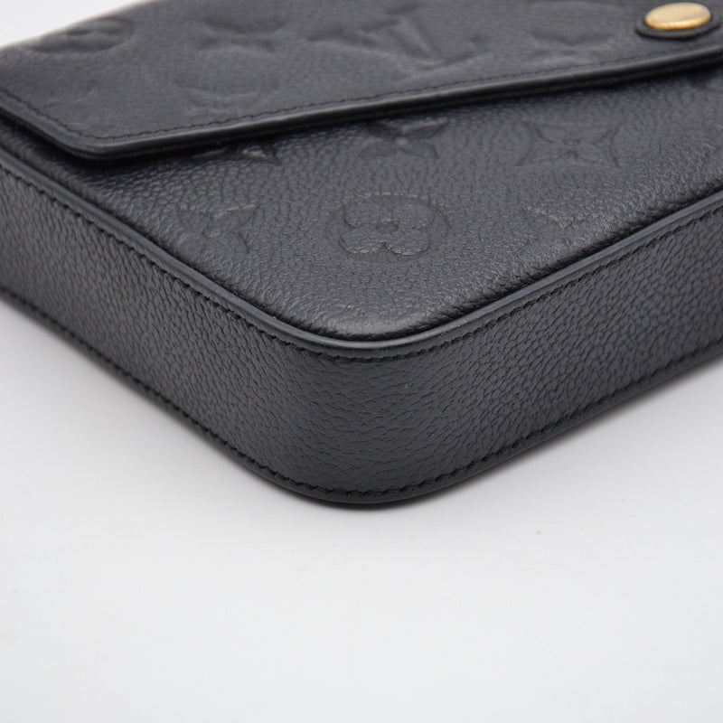 Louis Vuitton Félicie Empreinte Pochette Negro