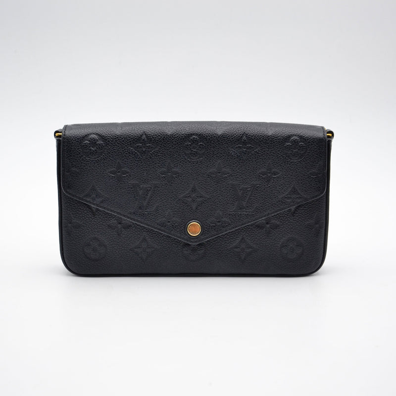 Louis Vuitton Félicie Empreinte Pochette Negro