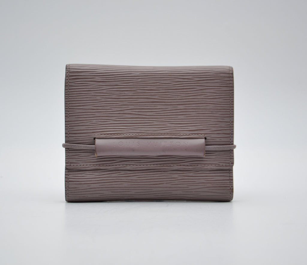 Portefeuille Louis Vuitton Trifold Cuir Épi Lilas