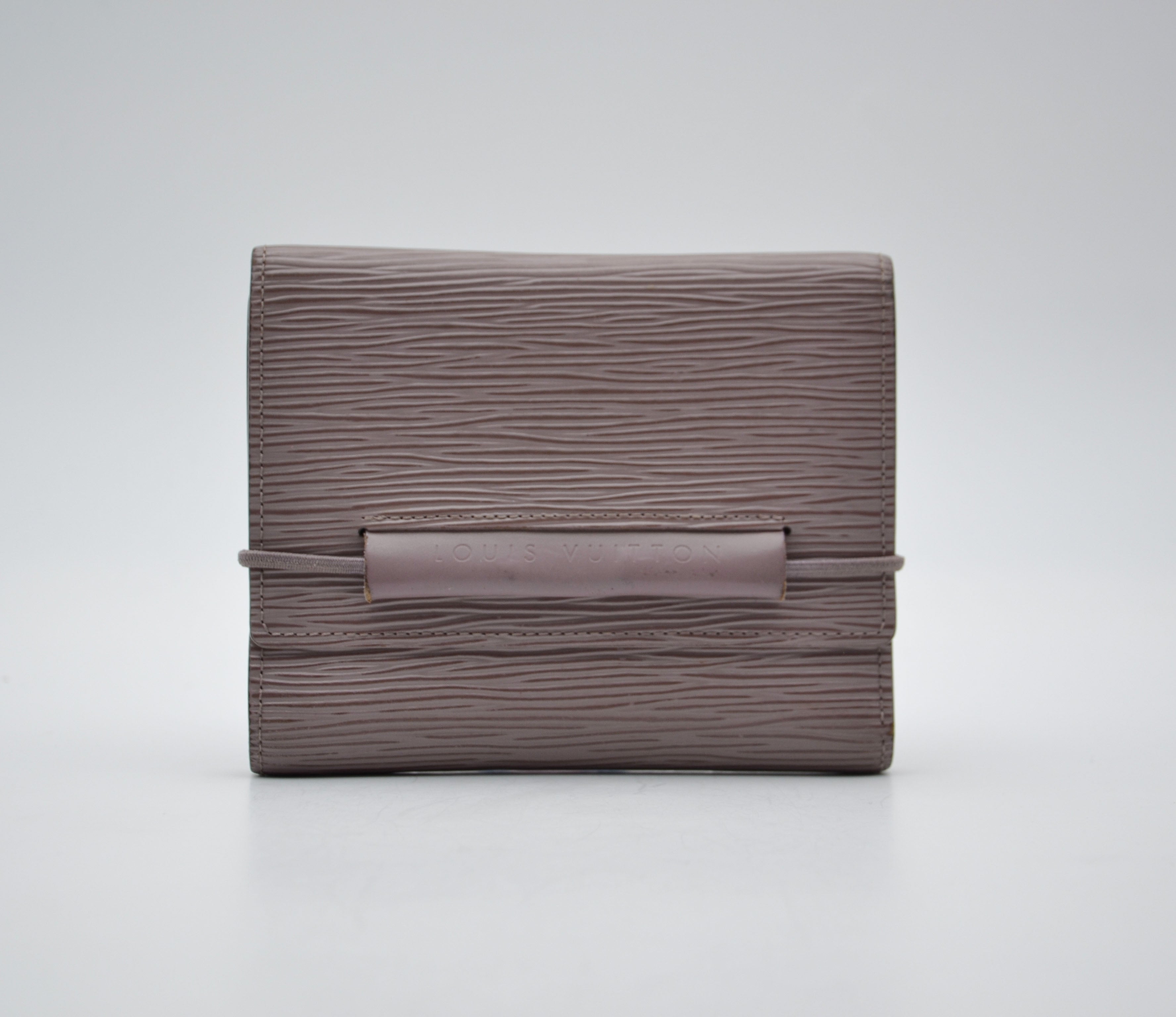 Portefeuille Louis Vuitton Trifold Cuir Épi Lilas