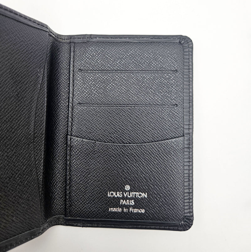 Louis Vuitton Card Holder Epi Leather Black Unisex