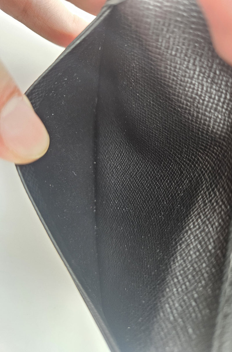 Louis Vuitton Card Holder Epi Leather Black Unisex