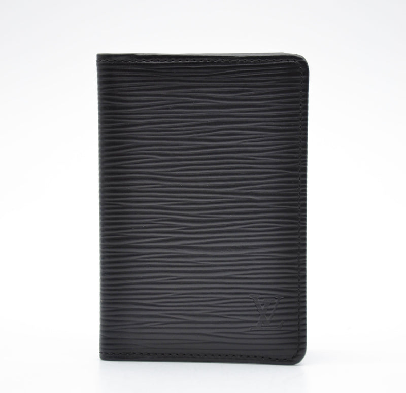 Louis Vuitton Card Holder Epi Leather Black Unisex
