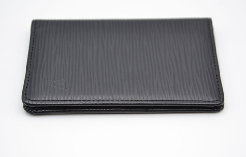 Louis Vuitton Card Holder Epi Leather Black Unisex