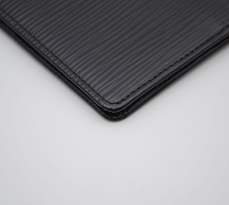 Louis Vuitton Card Holder Epi Leather Black Unisex