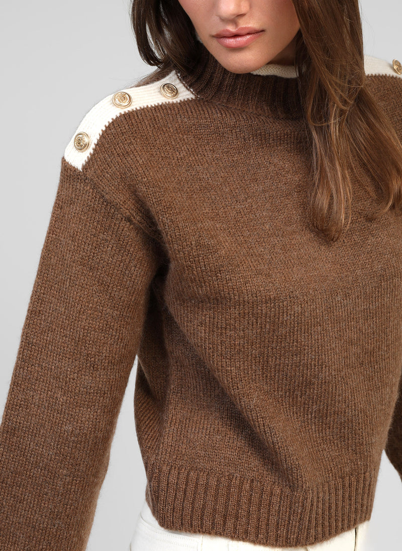 Pull Louki Marron Glace