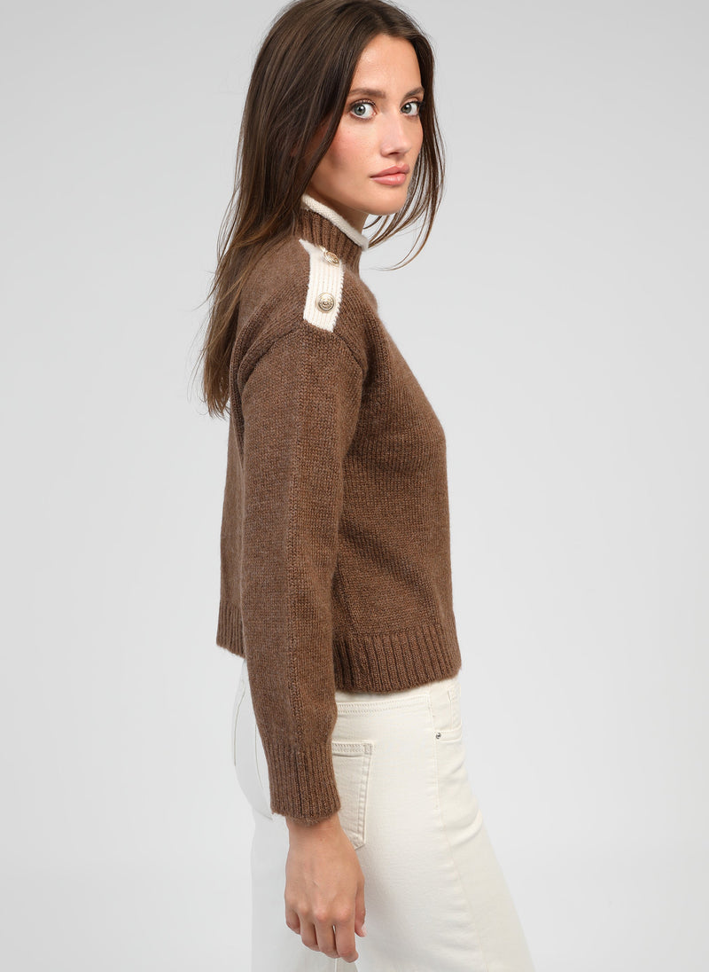 Pull Louki Marron Glace