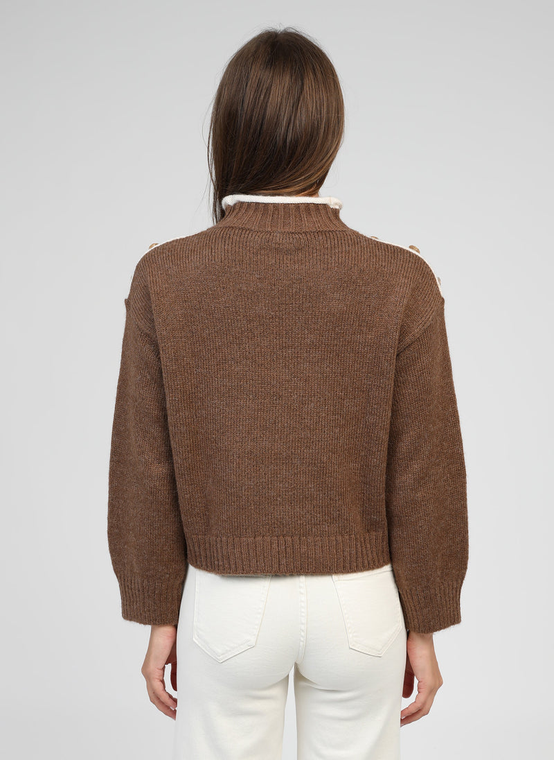 Pull Louki Marron Glace