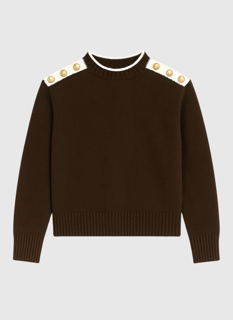 Pull Louki Marron Glace