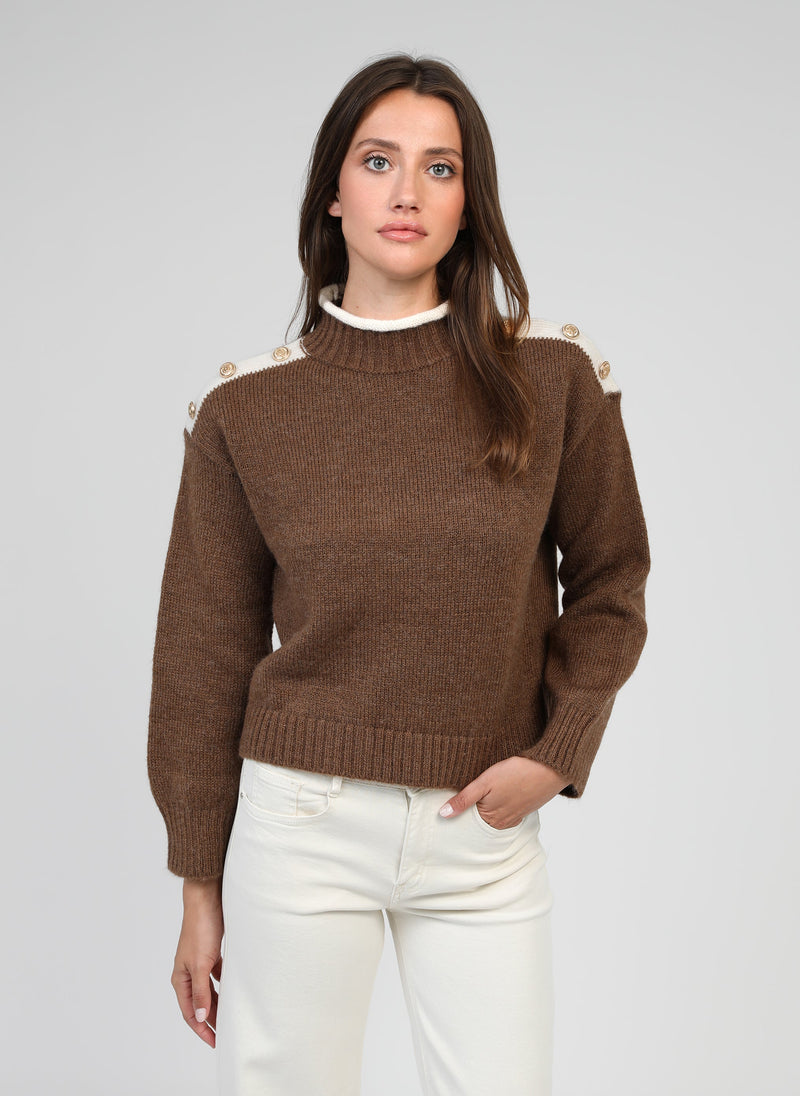 Pull Louki Marron Glace