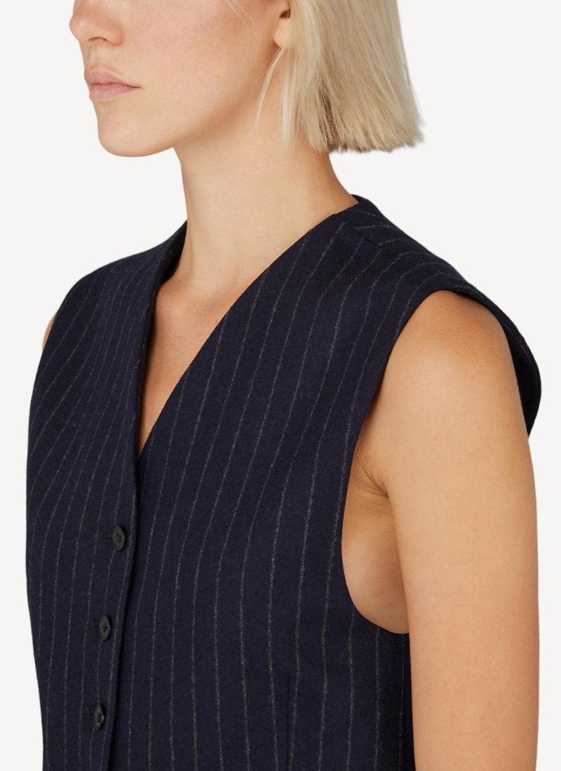 Loulou Studio - Gilet - Navy - Femme