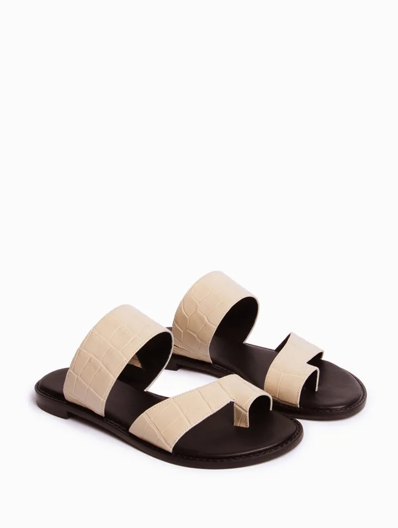 Sandalias Lovas Croc Ivoire