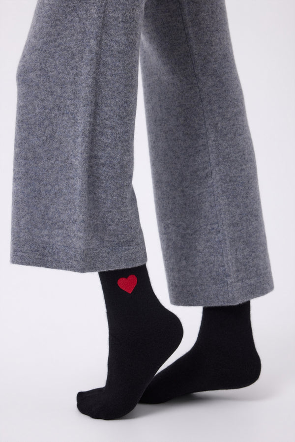 Chaussettes Cœur Mixtes Love - Noir - Mixte