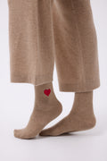 Chaussettes Cœur Mixtes Love - Beige Creme - Mixte