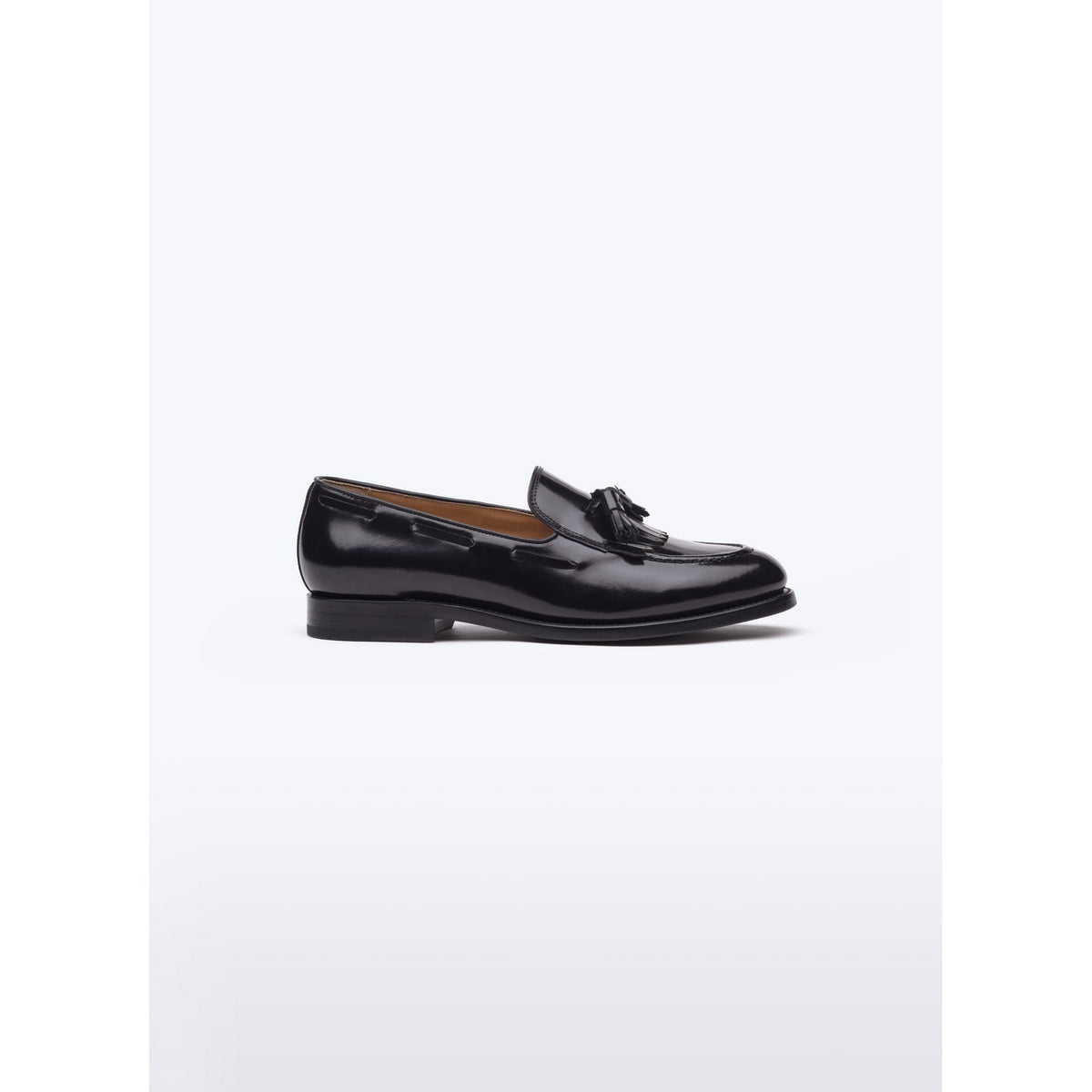 Spazolatto Leather Tassel Loafers - Black