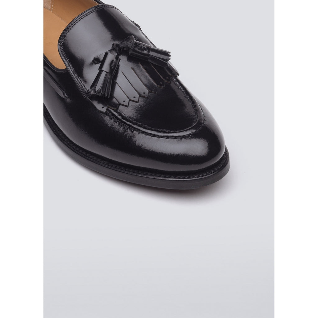 Spazolatto Leather Tassel Loafers - Black