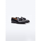 Spazolatto Leather Tassel Loafers - Black