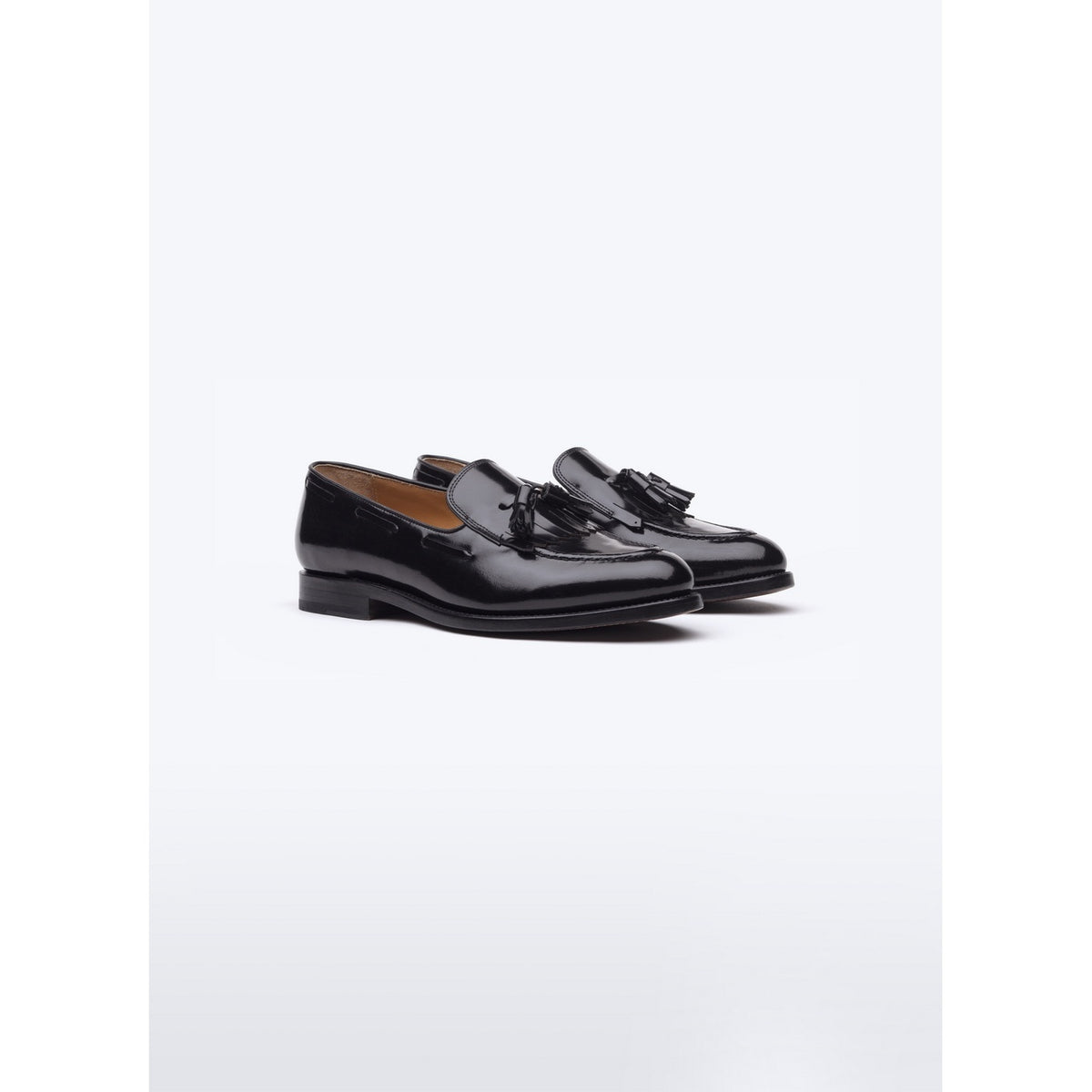 Spazolatto Leather Tassel Loafers - Black