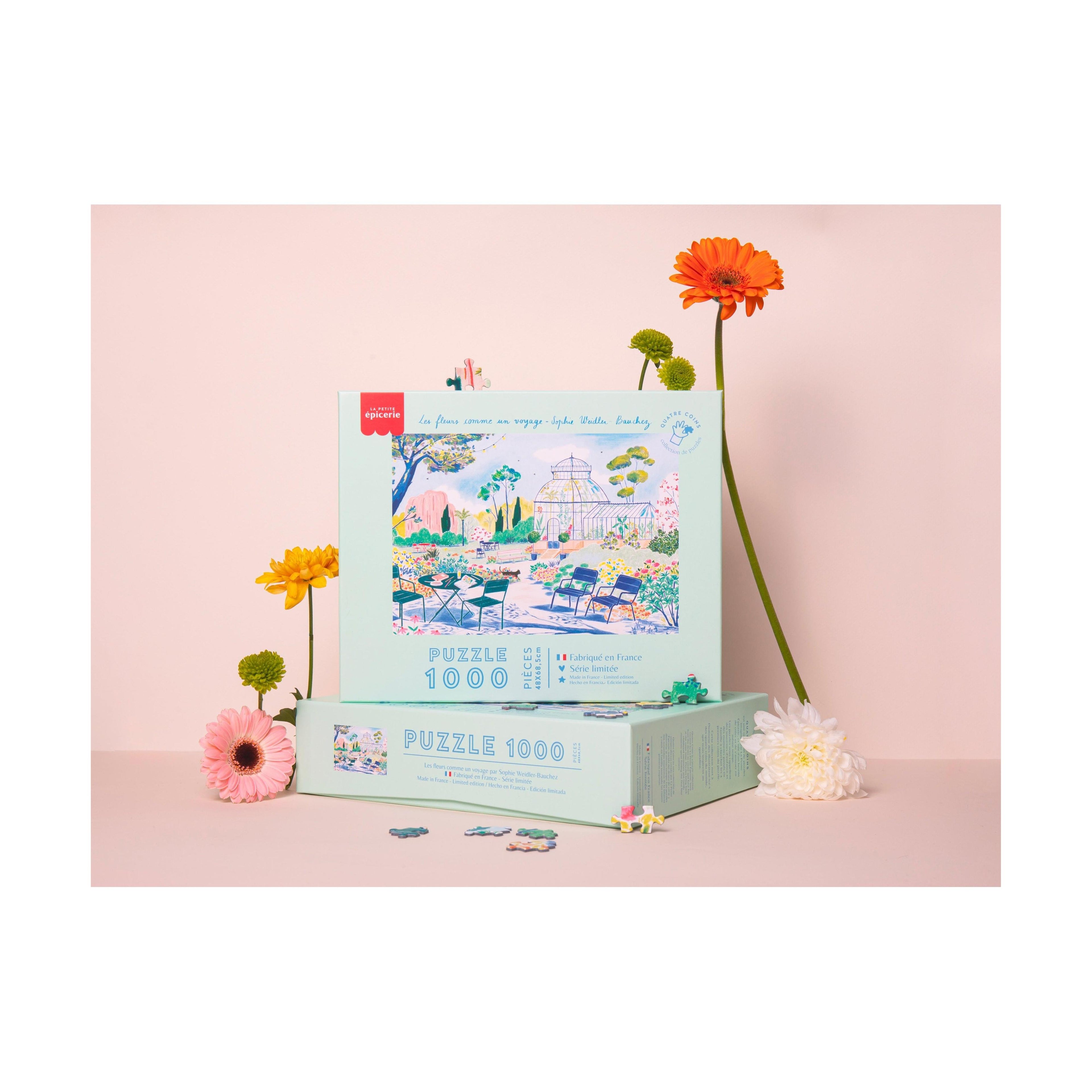 Puzzle Flores como un viaje de Sophie Weidler Bauchez - 1000 piezas