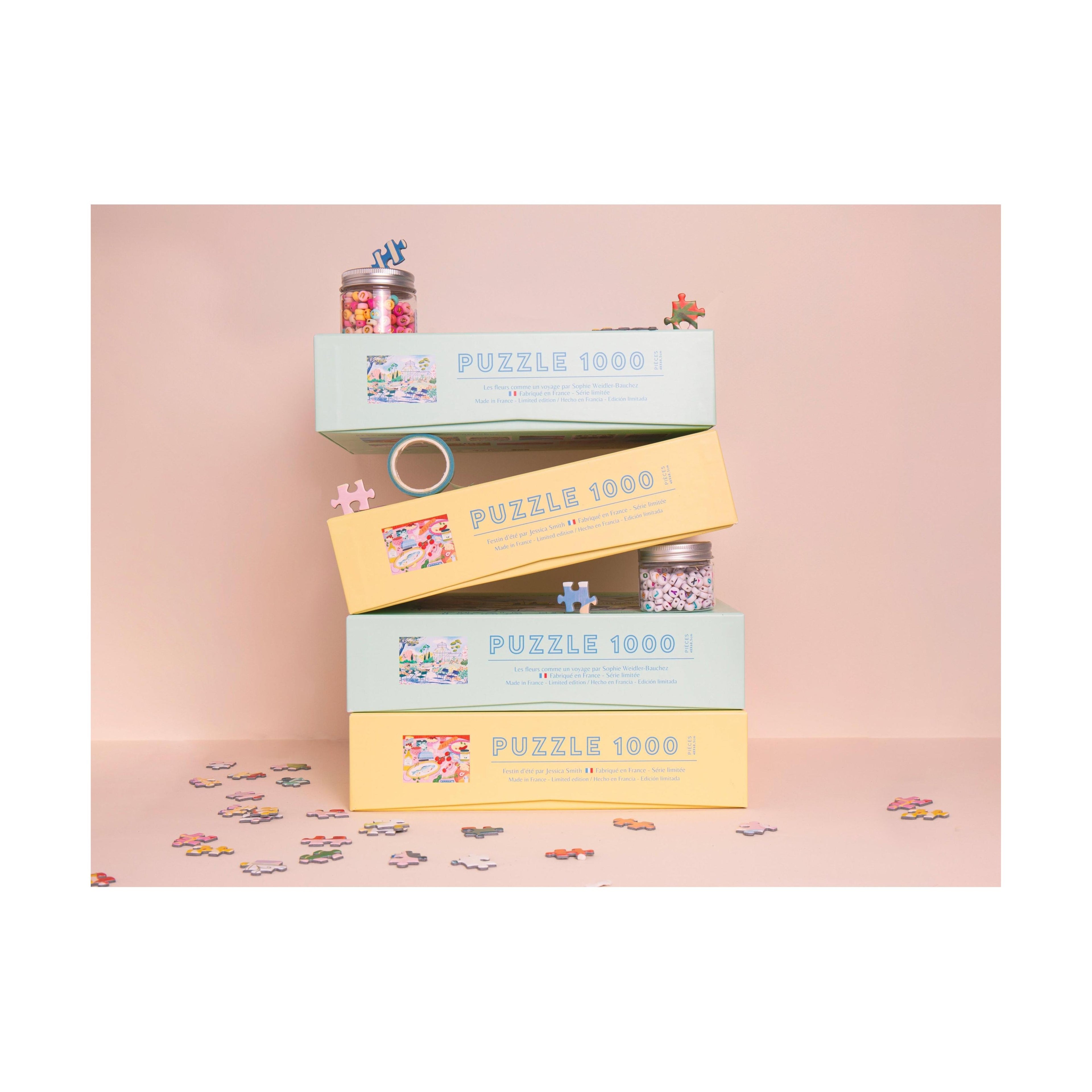 Puzzle Flores como un viaje de Sophie Weidler Bauchez - 1000 piezas