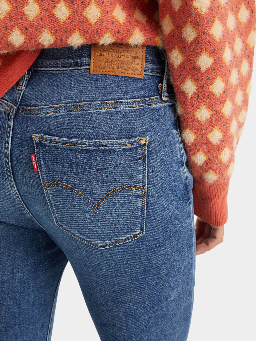 Levi'S 720 Blue Skinny Jeans With Washed Effect