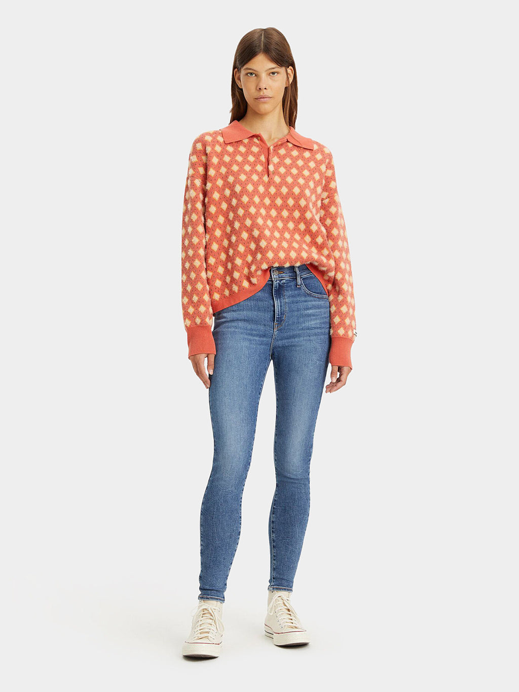 Levi'S 720 Blue Skinny Jeans With Washed Effect