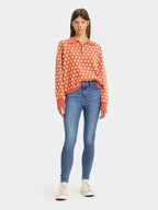 Levi'S 720 Blue Skinny Jeans With Washed Effect