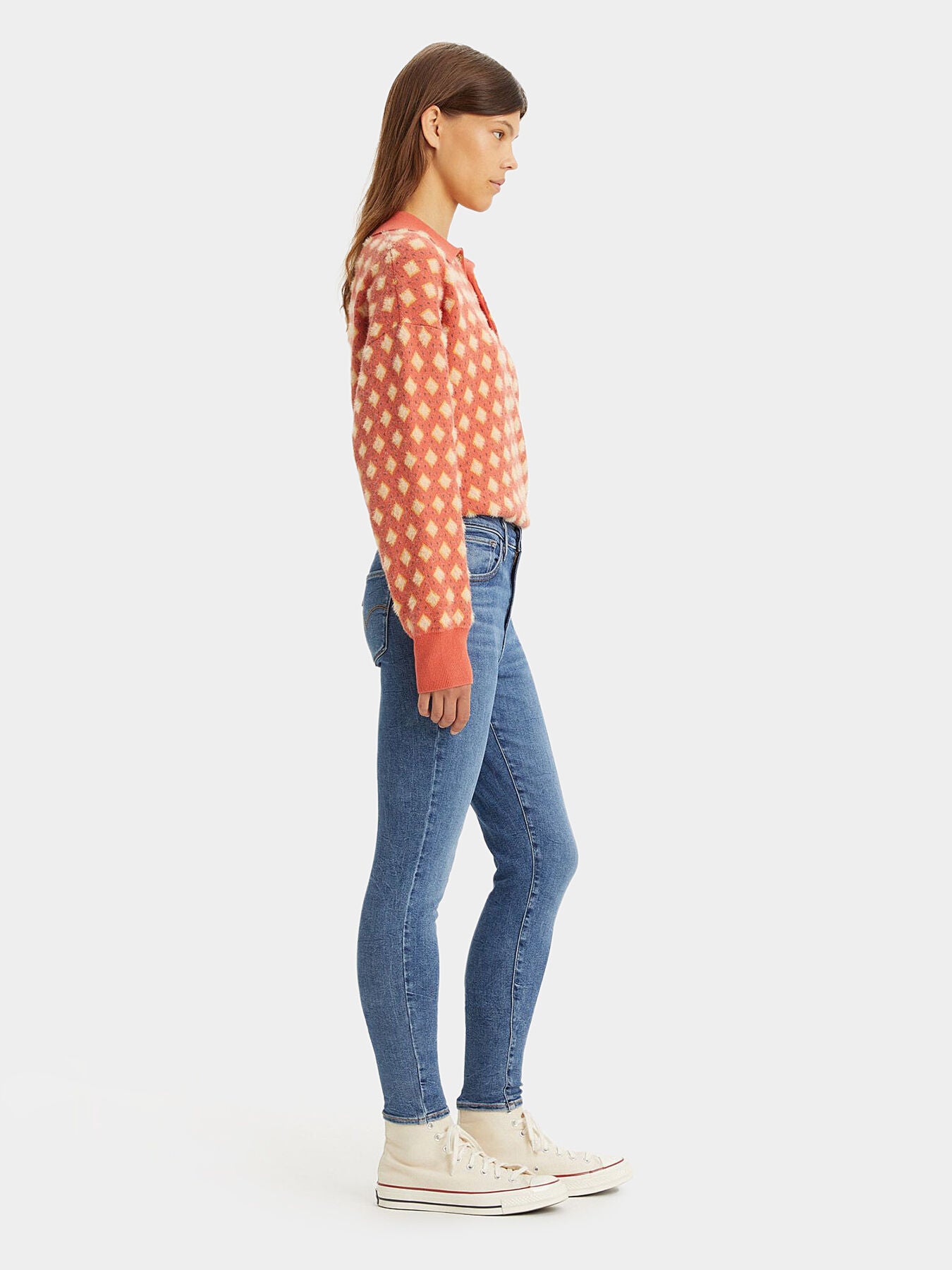 Levi'S 720 Blue Skinny Jeans With Washed Effect