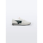 Sneakers Blanches En Cuir Et Nylon - Blanc - Logo Vert
