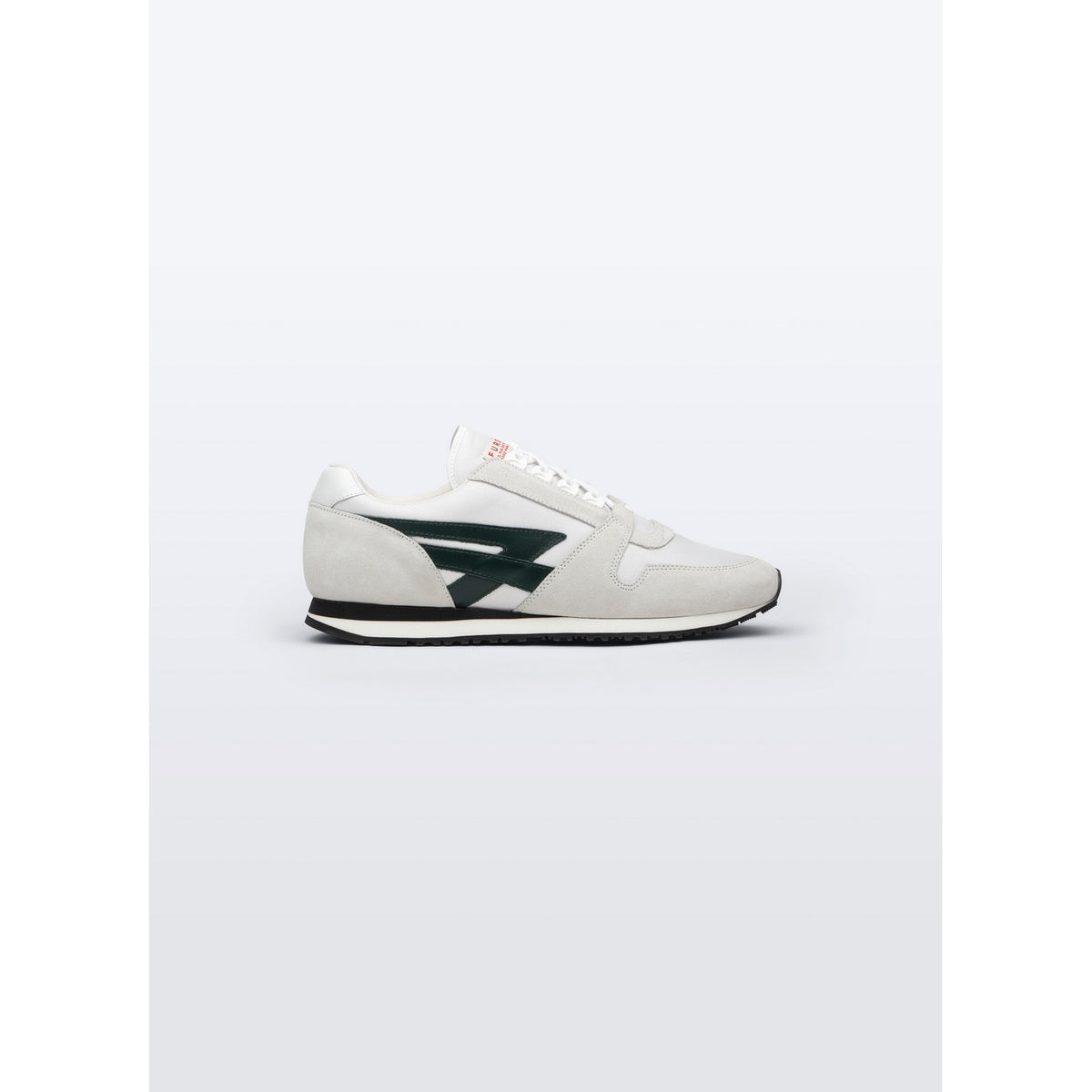 Sneakers Blanches En Cuir Et Nylon - Blanc - Logo Vert