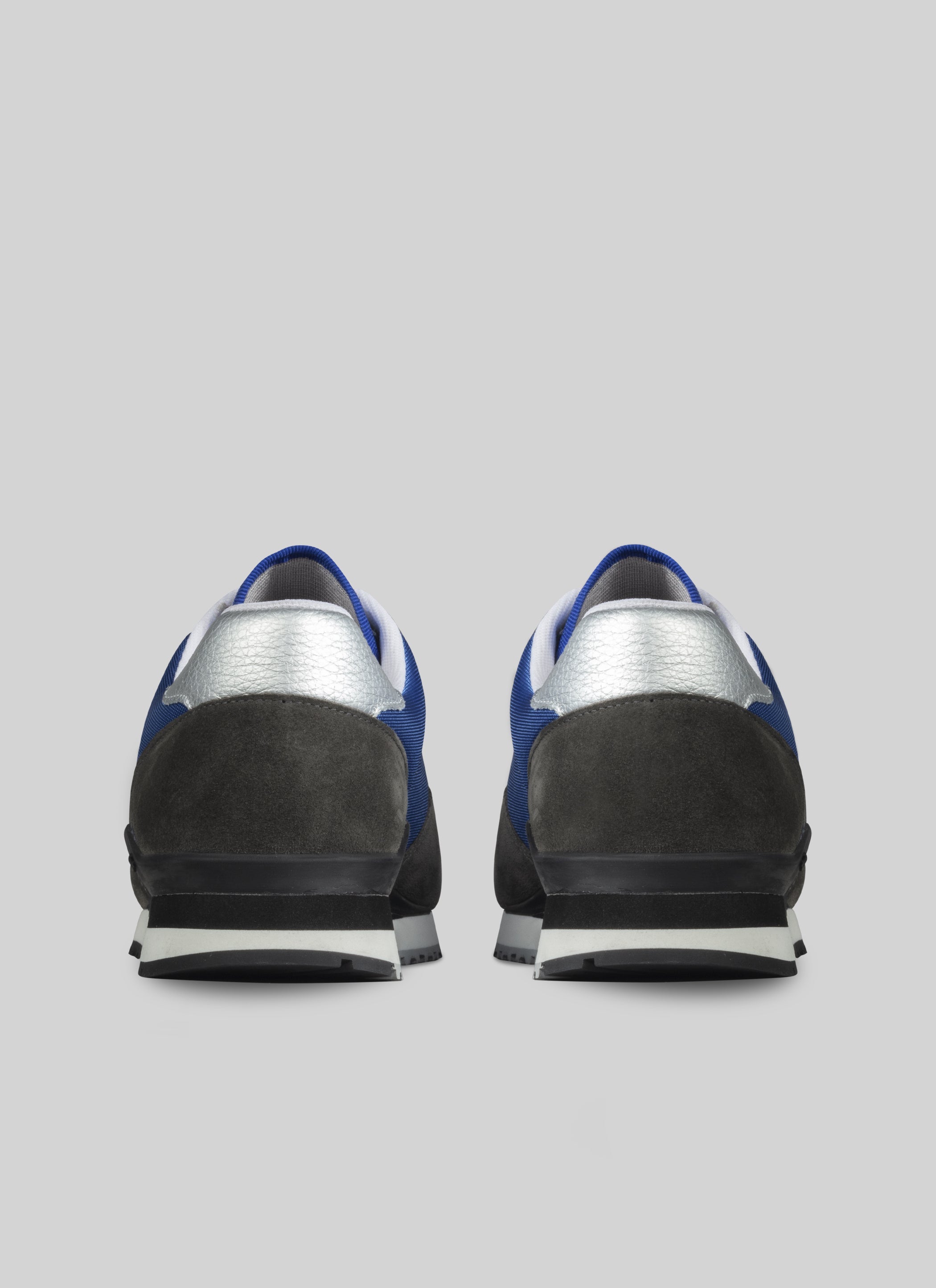 Fursac - Sneakers En Daim Et Nylon Bleues Et Grises - Faience